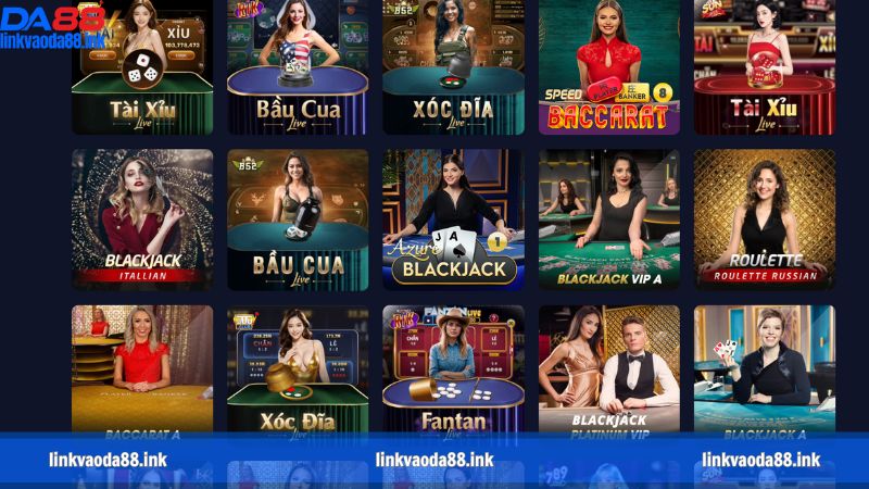 Các trò chơi hấp dẫn tại live casino DA88